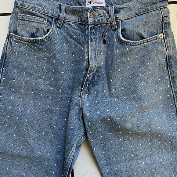 Zara sparkly rhinestone jeans - Picture 4 of 8